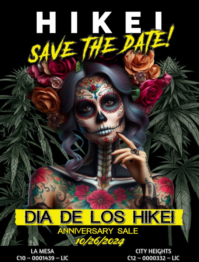 Save the date for Hikei Cannabis San Diego Anniversary Sale